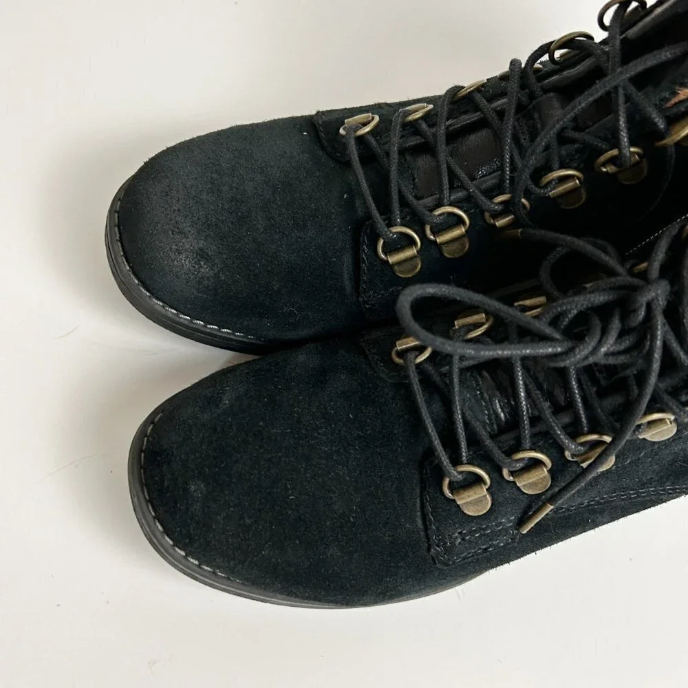 Comfortiva Tomeo Suede Calf Hair Lace Up Boots Sz 6